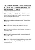 LMR GEORGETTE PMHNP CERTIFICATION 2026 ACTUAL SCRIPT COMPLETE QUESTIONS AND ANSWERS 100&percnt; CORRECT