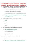 Colorado POST Study Set & Final Exam &ndash; 120 Practice  Questions &vert; Law Enforcement Review &vert; Updated 2026