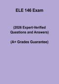 ELE 146 Exam 2026 &vert; Electrical Engineering Practice Questions & Solved PDF