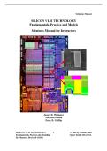 Solutions Manual &ndash; Silicon VLSI Technology&colon; Fundamentals&comma; Practice&comma; and Modeling&comma; 1st Edition &ndash; James D&period; Plummer&comma; Michael D&period; Deal&comma; & Peter B&period; Griffin &ndash; ISBN 9780130850379