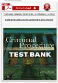 Test Bank for Criminal Procedure&colon; From First Contact to Appeal 7th Edition by John L&period; Worrall PDF &vert; Verified Questions & Answers &vert; Latest Update 2026