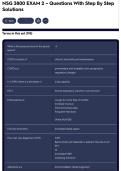 NSG 3800 EXAM 2 &ndash; Questions With Step By Step Solutions