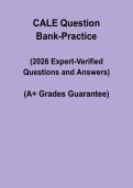 CALE Question Bank 2026 &vert; Chiropractic Licensing Practice Exam Questions & Answers PDF