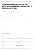 Frontier Pre-Arrival EXAM&comma; MOST TESTED QUESTIONS AND VERIFIED SOLUTIONS&sol;GET IT 100&percnt; ACCURATE&excl;&excl; 2026&excl;&excl;