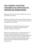 M100 COMMUNITY ASSOCIATION MANAGEMENT 2026 CERTIFICATION TEST QUESTIONS AND ANSWERS UPDATED