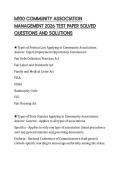 M100 COMMUNITY ASSOCIATION MANAGEMENT 2026 TEST PAPER SOLVED QUESTIONS AND SOLUTIONS