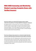 WGU D659 Assessing and Monitoring Student Learning Complete Exam with Verified Answers