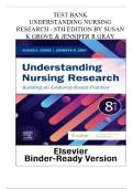 Understanding Nursing Research 8th Edition &ndash; Nursing Research &ndash; &lbrack;Institution Not Specified&rsqb; &ndash; 2024&ndash;2025 &ndash; Comprehensive Study Notes and Chapter Summaries