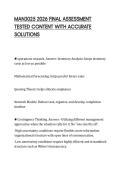 MAN3025 2026 FINAL ASSESSMENT TESTED CONTENT WITH ACCURATE SOLUTIONS