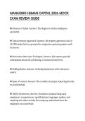MANAGING HUMAN CAPITAL 2026 MOCK EXAM REVIEW GUIDE