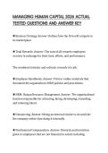 MANAGING HUMAN CAPITAL 2026 ACTUAL TESTED QUESTIONS AND ANSWER KEY