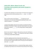 Article 430 - Motors&comma; Motor Circuits&comma; and  Controllers Exam questions and answers Graded A&plus;&vert;  2026 Updated  For general motor applications&comma; the motor branch-circuit short-circuit and ground fault protection device shall be sized based on the &lowbar;&lowbar;&lowbar;&lowbar;&lowbar; values&period;