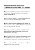 MANAGING HUMAN CAPITAL 2026 COMPREHENSIVE QUESTIONS AND ANSWERS