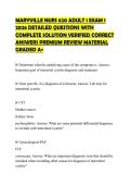 MARYVILLE NURS 620 ADULT 1 EXAM 1 2026 DETAILED QUESTIONS WITH COMPLETE SOLUTION VERIFIED CORRECT ANSWERS PREMIUM REVIEW MATERIAL GRADED A&plus;