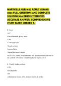 MARYVILLE NURS 620 ADULT 1 EXAM 1 2026 EXTENSIVE QUESTIONS WITH COMPLETE SOLUTION TRUSTED VERIFIED ANSWERS IN DEPTH STUDY RESOURCE GRADED A&plus;