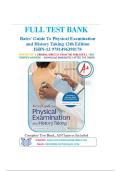 Test Bank for Bates&rsquo; Guide To Physical Examination and History Taking 13th Edition by Lynn S&period; Bickley&comma; Peter G&period; Szilagyi&comma; Richard M&period; Hoffman & Rainier P&period; Soriano 9781496398178 Chapter 1-27 &vert; Complete Guide A&plus;