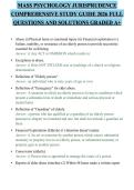 MASS PSYCHOLOGY JURISPRUDENCE COMPREHENSIVE STUDY GUIDE 2026 FULL QUESTIONS AND SOLUTIONS GRADED A&plus;
