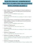 MASS PSYCHOLOGY JURISPRUDENCE FINAL TEST 2026 QUESTIONS WITH CORRECT ANSWERS GRADED A&plus;