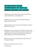 MASTER ESTHETICS BOARD COMPREHENSIVE TEST BANK 2026 VERIFIED QUESTIONS AND ANSWERS