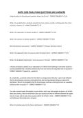 MATH 1280 FINAL EXAM QUESTIONS AND ANSWERS&period;