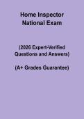 Home Inspector National Exam 2026 &vert; Practice Questions & Study Guide PDF