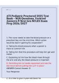 ATI Pediatric Proctored Exam 2025 Questions and Answers Complete Study Guide for Success