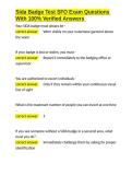 Sida Badge Test SFO Exam Questions With 100- Verified Answers&period;docx