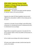 DFW SIDA Training Pocket Guide Chapters 6 Exam Actual Questions and Answers 2026&period;docx