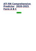 ATI RN Comprehensive Predictor 2025 Complete Practice Questions and Answers Study Guide