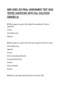 MED SURG 201 FINAL ASSESSMENT TEST 2026 TESTED QUESTIONS WITH FULL SOLUTION GRADED A&plus;