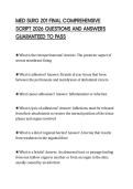 MED SURG 201 FINAL COMPREHENSIVE SCRIPT 2026 QUESTIONS AND ANSWERS GUARANTEED TO PASS