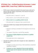 VITA Basic Exam & Test Prep 2026 &vert; Verified Questions & Answers &vert; Latest Update &vert; Graded A&plus; &vert; 100&percnt; Pass Guarantee