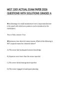 MGT 3301 ACTUAL EXAM PAPER 2026 QUESTIONS WITH SOLUTIONS GRADED A