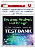 Test Bank for Systems Analysis and Design 8th Edition by Dennis&comma; Wixom & Roth &vert; Verified Q&A &vert; Complete Chapters &vert; Latest Update 2026
