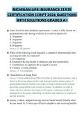 MICHIGAN LIFE INSURANCE STATE CERTIFICATION SCRIPT 2026 QUESTIONS WITH SOLUTIONS GRADED A&plus;
