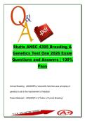 ANSC 4395 Breeding & Genetics Test 1 2026 &ndash; 220 Questions & Answers on Selection&comma; Heritability & Crossbreeding &lpar;ANSC4395&rpar; &ndash; Animal Science