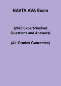 NAVTA AVA Exam 2026 &vert; Veterinary Assistant Practice Questions & Study Guide PDF