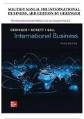 International Business 3rd Edition by Geringer &ndash; Solution Manual with Step-by-Step Answers