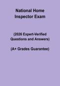 National Home Inspector Exam 2026 &vert; Practice Questions & Study Guide PDF