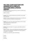 NSC FINAL EXAM QUESTIONS AND ANSWERS WITH COMPLETE SOLUTIONS NEWLY UPDATED 2026&sol;2027