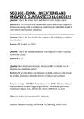 NSC 262 - EXAM I QUESTIONS AND ANSWERS GUARANTEED SUCCESS&excl;&excl;&excl;