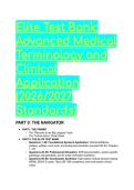 Complete Elite Test Bank for Medical Terminology&colon; Leonard 9th Edition &lpar;2026&sol;2027 Standards&rpar;