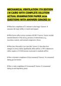 MECHANICAL VENTILATION 7TH EDITION J M CAIRO WITH COMPLETE SOLUTION ACTUAL EXAMINATION PAPER 2026 QUESTIONS WITH ANSWERS GRADED A&plus;