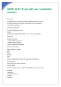NU551 Unit 1 Exam with precise detailed answers