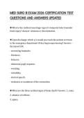 MED SURG 2 EXAM II 2026 CERTIFICATION TEST QUESTIONS AND ANSWERS UPDATED
