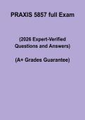 Praxis 5857 Exam 2026 &vert; Full Questions & Answers Teacher Certification Prep PDF