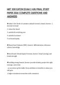 MKT 300 EATON EXAM 3 ASU FINAL STUDY PAPER 2026 COMPLETE QUESTIONS AND ANSWERS