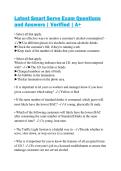 Latest Smart Serve Exam Questions and Answers &vert; Verified &vert; A&plus;