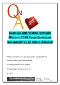 Business Information Systems BIS101 &ndash; Midterm Exam 30 Questions & Answers &lpar;MIS&comma; DSS&comma; CRM&comma; IT Infrastructure&rpar; 2025&ndash;2026