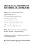 MED SURG 2 EXAM II 2026 CERTIFICATION TEST QUESTIONS AND ANSWERS UPDATED